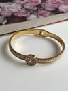 Çelik Gold Pembe Baget Taşlı Kelepçe Bilezik