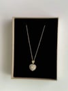 Çelik Gold Renk Baget Taşlı Kalp Minimal Kolye (45 Cm)