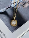 Çelik Gold Renk Baget Taşlı Kolye (46 Cm)