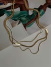 Çelik Gold Renk İtalyan Zincir Snake Kombinli Üçlü Birleşik Kombin Kolye (48 Cm)