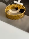 Çelik Gold Renk Örgü Kelepçe Bileklik 