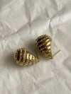 Çelik Gold Zirkon Taşlı Botega Küpe (2 Cm)