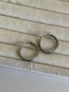 Çelik Gümüş Renk Pera Basic Halka Küpe(2 Cm)-(2 Numara)