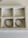 Çelik Gümüş Renk Pera Basic Halka Küpe(2 Cm)-(4 Numara)