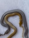 Çelik Gümüş Renk Snake Bileklik (22 Cm)