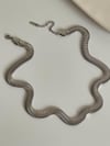 Çelik Gümüş Renk Snake Kolye (47 Cm)