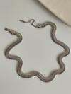 Çelik Gümüş Renk Snake Kolye (47 Cm)