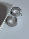 Çelik Gümüş Renk Steel Halkan Küpe (2.40 Cm)