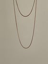 Çelik İnce Kısa Minimal Snake Kolye (48 Cm)