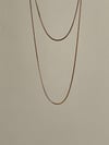 Çelik İnce Kısa Minimal Snake Kolye (48 Cm)