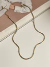 Çelik İtalyan Zincir Mavi Detaylı Kolye (45 Cm)