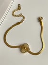 Çelik İtalyan Zincir Van Cleef Bileklik (22 Cm)