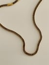 Çelik Lila Taşlı Lena Kolye (45 Cm)