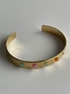 Çelik Renkli Taşlı Kelepçe Bileklik