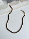 Çelik Siyah Taşlı Lena Kolye (45 Cm)