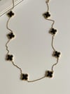 Çelik Siyah Van Cleef Kolye (63 Cm)