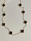 Çelik Siyah Van Cleef Kolye (63 Cm)