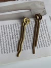 Çelik Snake Düğüm Uzun Küpe (7 Cm)
