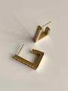 Çelik Steel Kare Taşlı Küpe (2 Cm)