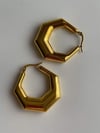 Çelik Steel Köşeli Halka Küpe (3.5 Cm)
