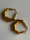 Çelik Steel Köşeli Halka Küpe (3.5 Cm)