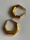 Çelik Steel Köşeli Halka Küpe (3.5 Cm)