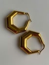 Çelik Steel Köşeli Halka Küpe (3.5 Cm)