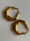 Çelik Steel Köşeli Halka Küpe (3.5 Cm)