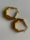 Çelik Steel Köşeli Halka Küpe (3.5 Cm)