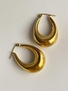 Çelik Steel Oval Halka Küpe (3 Cm)