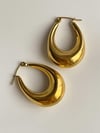 Çelik Steel Oval Halka Küpe (3 Cm)