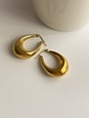 Çelik Steel Oval Halka Küpe (3 Cm)