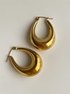 Çelik Steel Oval Halka Küpe (3 Cm)