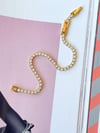 Çelik Su Yolu Gold Taşlı Bileklik (21 Cm)