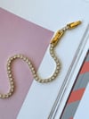 Çelik Su Yolu Gold Taşlı Bileklik (21 Cm)