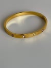 Çelik Taşlı Cartier Kelepçe Bileklik 