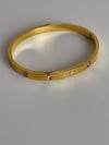 Çelik Taşlı Cartier Kelepçe Bileklik 