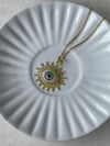 Çelik Yeşil Göz Kolye (46 Cm)