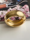 Gold Bombeli Vintage Yaylı Kelepçe Bileklik 