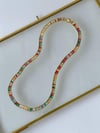 Gold Renkli Baget Taşlı Lena Kolye (43 Cm)