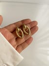 Gold Yaprak Model Vintage Küpe (3 Cm)