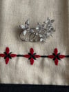 Gümüş Renk Baget Taşlı Broş (4 Cm)