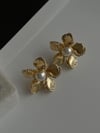 İncili Çiçek Küpe (2.5 Cm)