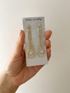 İthal Gold Zirkon Taşlı Sallantılı Küpe (7.5 Cm)