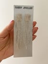İthal Gümüş Renk Zirkon Taşlı Uzun Küpe (10 Cm)