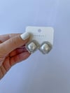 İthal Sedefli İnci Taşlı Küpe (2.10 Cm)