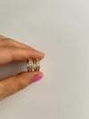 Özel Kaplama Baget Taşlı Halka Küpe (2 Cm)