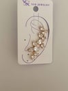 Özel Kaplama Baget Taşlı Tekli Ear Cuff Küpe (4 Cm
