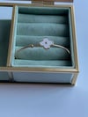 Özel Kaplama Beyaz Van Cleef Minimal Kelepçe Bileklik 