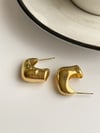 Özel Kaplama Bombeli Gold Küpe (2 Cm)